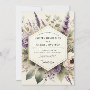 Invitation Mariage Floraison Pastorale Lavande