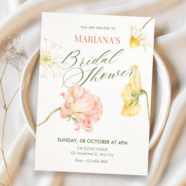 Invitation Mariage floral (Créateur téléchargé)