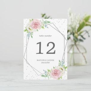 Invitation Mariage floral à huile géométrique chic