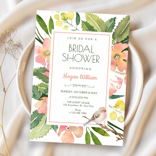 Invitation Mariage floral aquarelle (Créateur téléchargé)