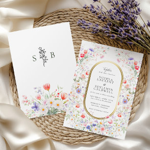 Invitation Mariage Floral Aquarelle Jardin de Printemps Paste