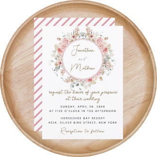 Invitation Mariage Floral Aquarelle Jardin d'Été