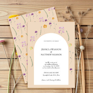Invitation Mariage Floral Aquarelle Jardin Féerique