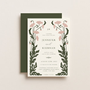 Invitation Mariage floral Art nouveau