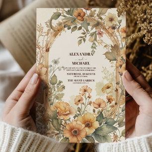 Invitation Mariage floral Art nouveau