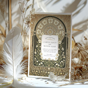 Invitation Mariage Floral Art Nouveau complexe