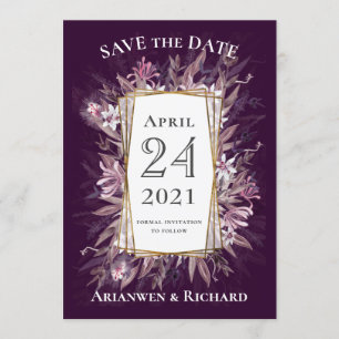 Invitation Mariage floral art pays enregistrer la date invita