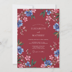 Invitation Mariage Floral Artistique Bourgogne