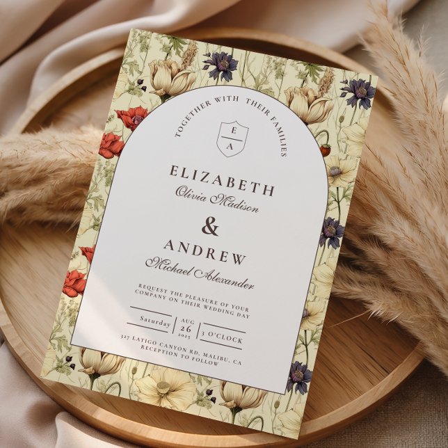 Invitation Mariage Floral Automnal Romantique (Créateur téléchargé)