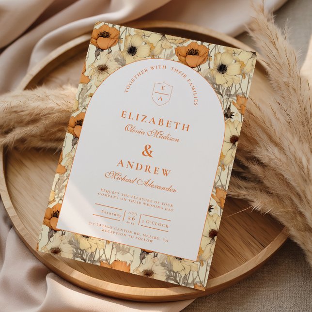 Invitation Mariage Floral Automnal Romantique (Créateur téléchargé)