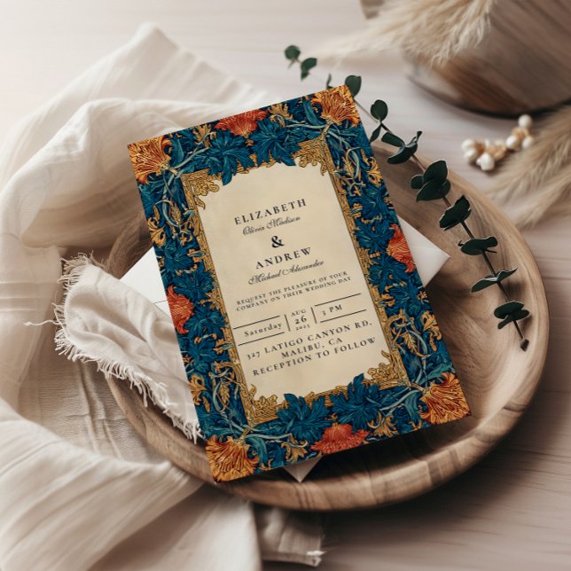 Invitation Mariage Floral Baroque Vintage (Créateur téléchargé)