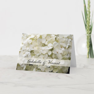 Invitation Mariage floral blanc Hydrangea