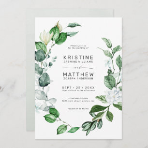 Invitation Mariage Floral blanc I