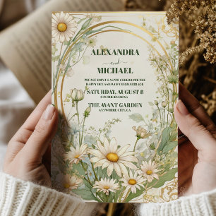 Invitation Mariage floral blanc marais