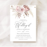 Invitation Mariage floral bleu Boho rose Rose<br><div class="desc">Dusty Rose Blush Boho Pink Ivory Floral Faire-part de mariage Nous avons aussi beaucoup d'autres Invitation et collections.</div>