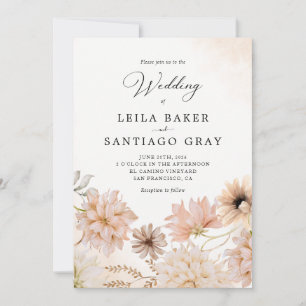 Invitation Mariage floral bohème