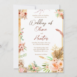 Invitation Mariage Floral Boho