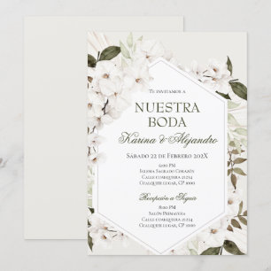 Invitation Mariage Floral Boho espagnol