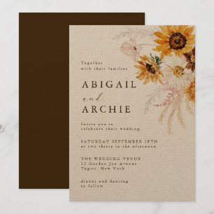 Invitation Mariage Floral Boho Sunshine
