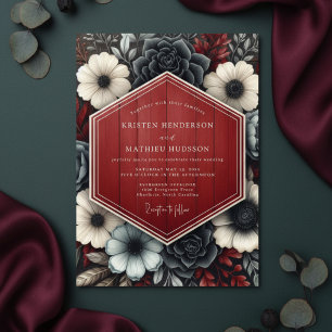 Invitation Mariage Floral Boisée de Crimson