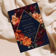 Mariage Floral Bordeaux Brûlé Orange Marine Maussa