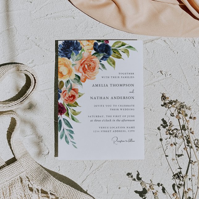 Invitation Mariage Floral Botanique (Créateur téléchargé)