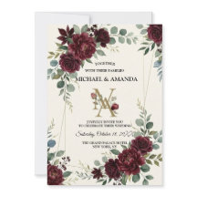 Mariage floral botanique élégant de rose de Bourgo