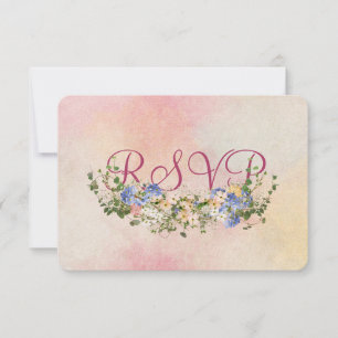 Invitation Mariage Floral Bouquet RSVP