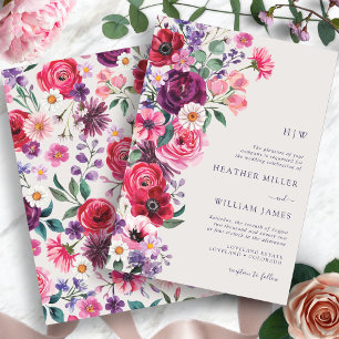Invitation Mariage floral brillant