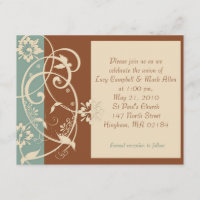 Mariage floral Brown et bleu moderne de KRW