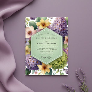 Invitation Mariage Floral Caprice de Lavande Violette
