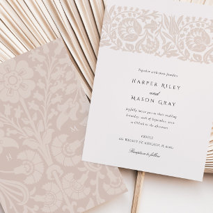 Invitation Mariage Floral Champagne