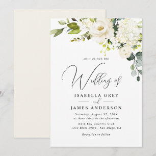 Invitation Mariage Floral Champagne Élégant