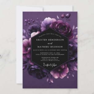 Invitation Mariage Floral Crépuscule Améthyste