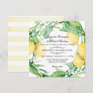 Invitation Mariage floral d'agrume de guirlande de fleur de