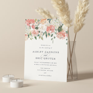 Invitation Mariage floral d'aquarelle du milieu d'été