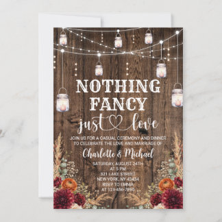 Invitation Mariage Floral d'Automne Rien de Fantaisiste Juste