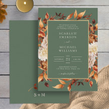 Mariage Floral d'Automne Vert