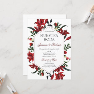 Invitation Mariage Floral de Bourgogne