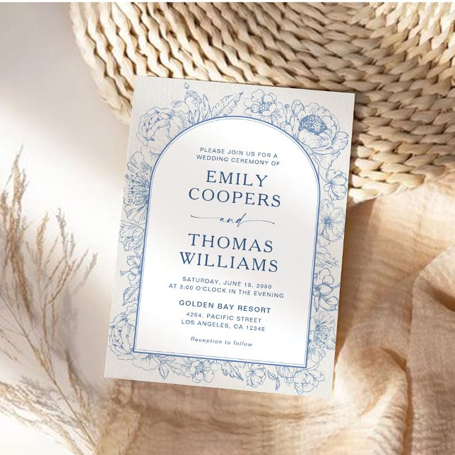 Invitation Mariage floral de Chinoiserie (Créateur téléchargé)