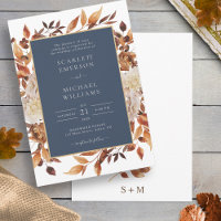 Mariage floral de chute de marine