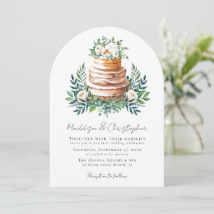 Invitation Mariage floral de gâteau Eucalyptus