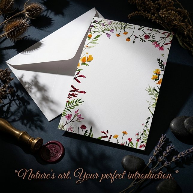 Invitation Mariage floral de jardin budgétaire BLANK (Créateur téléchargé)