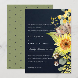 INVITATION MARIAGE FLORAL DE LA PINE EUCALYPTUS CHIC DE LA MA