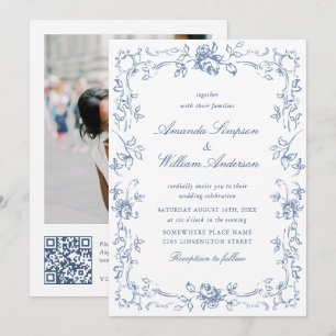 Invitation Mariage Floral de la Renaissance