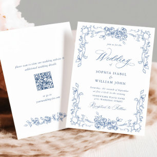 Invitation Mariage Floral de la Renaissance
