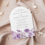 Invitation Mariage Floral de Lavande violette du concepteur A<br><div class="desc">Designer Arch Purple Lavender Floral Faire-part de mariage Suivez notre magasin pour beaucoup d'autres invitations et designs</div>