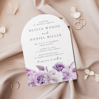 Invitation Mariage Floral de Lavande violette du concepteur A