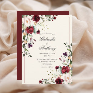 Invitation Mariage floral de l'Eucalyptus de Bourgogne