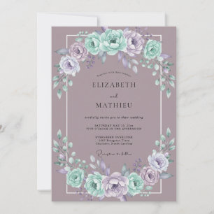 Invitation Mariage Floral de Lilas